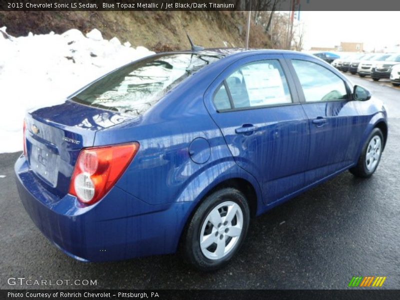 Blue Topaz Metallic / Jet Black/Dark Titanium 2013 Chevrolet Sonic LS Sedan
