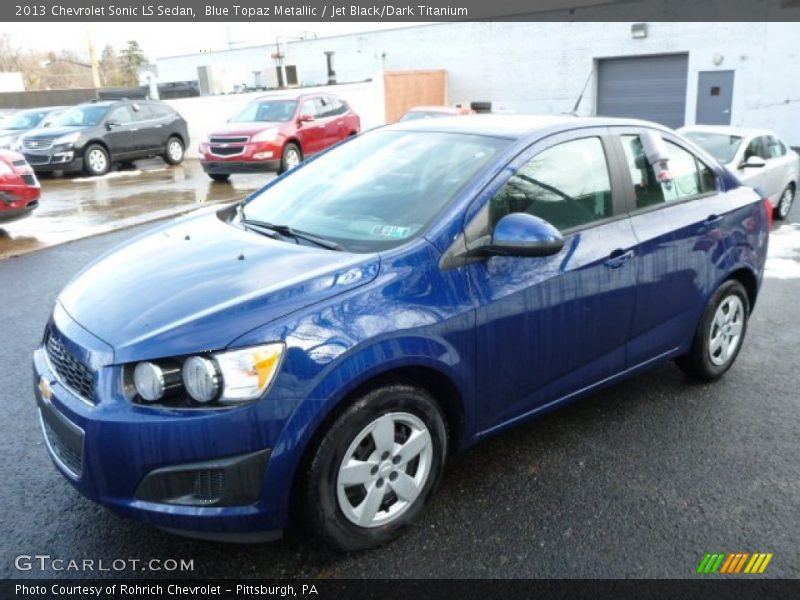 Blue Topaz Metallic / Jet Black/Dark Titanium 2013 Chevrolet Sonic LS Sedan