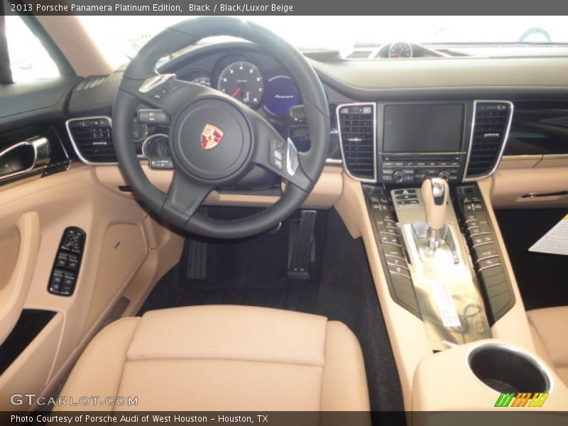 Black / Black/Luxor Beige 2013 Porsche Panamera Platinum Edition