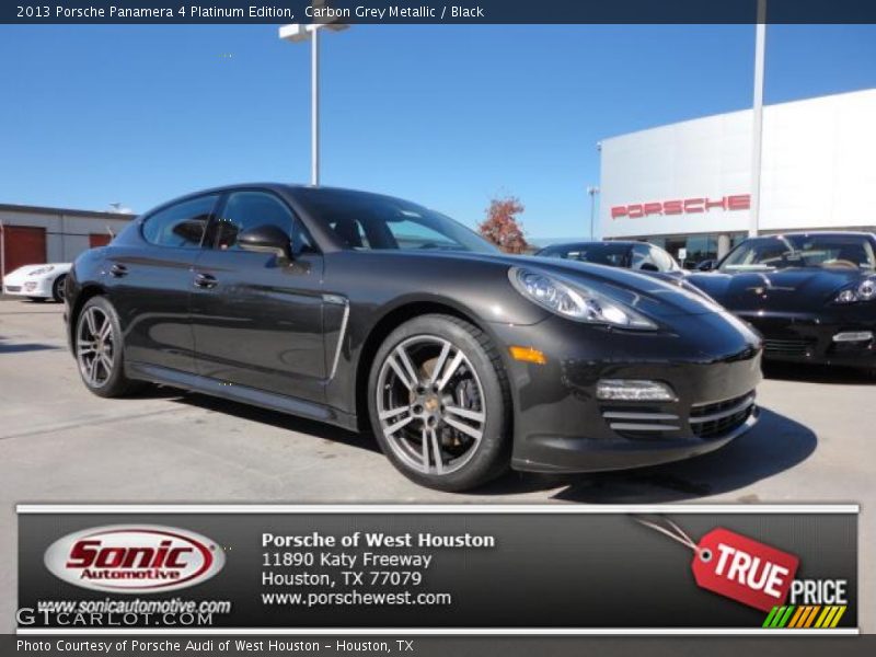 Carbon Grey Metallic / Black 2013 Porsche Panamera 4 Platinum Edition