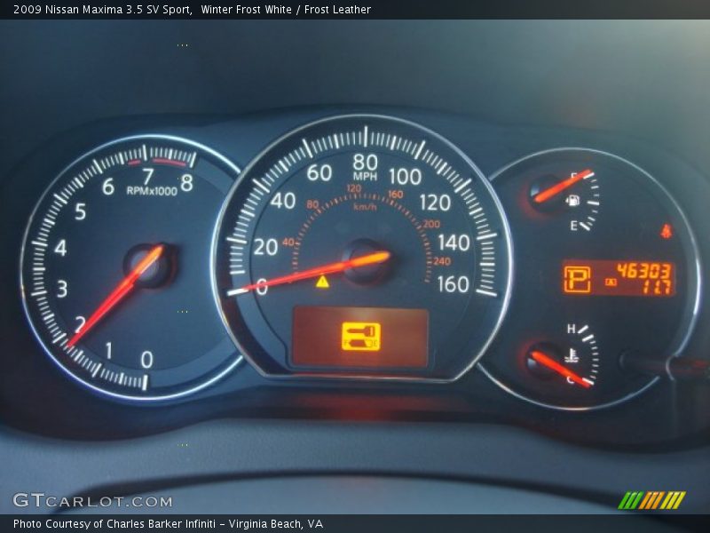 Winter Frost White / Frost Leather 2009 Nissan Maxima 3.5 SV Sport