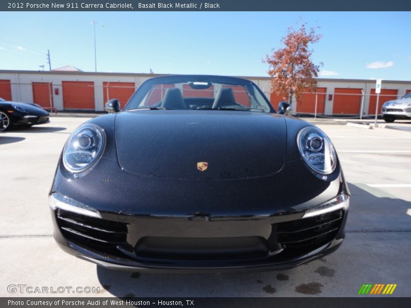 Basalt Black Metallic / Black 2012 Porsche New 911 Carrera Cabriolet