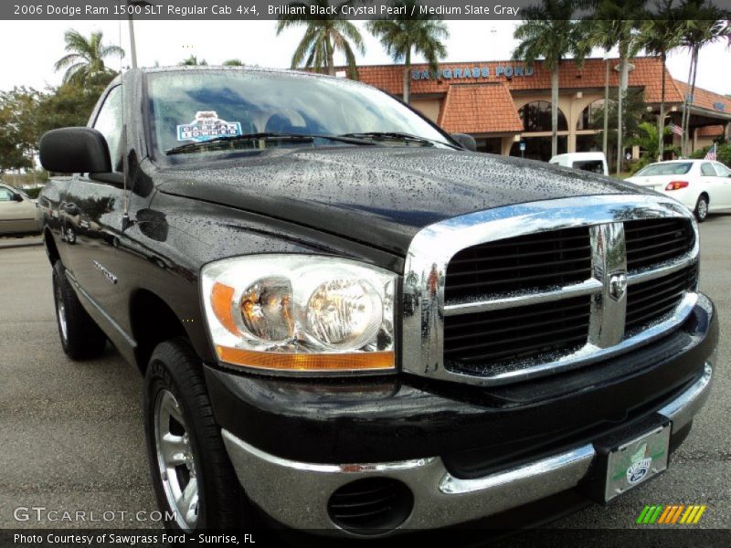 Brilliant Black Crystal Pearl / Medium Slate Gray 2006 Dodge Ram 1500 SLT Regular Cab 4x4