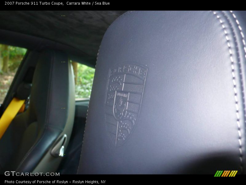 Carrara White / Sea Blue 2007 Porsche 911 Turbo Coupe