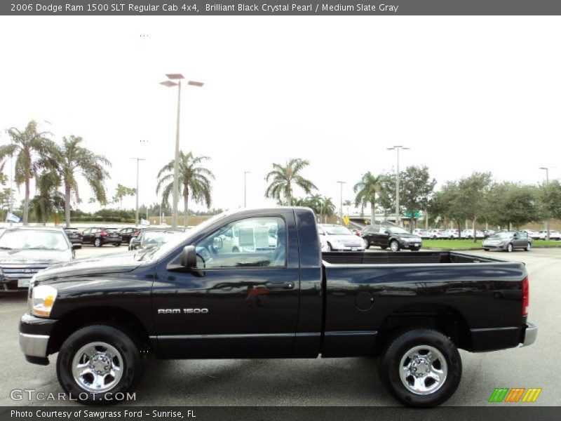 Brilliant Black Crystal Pearl / Medium Slate Gray 2006 Dodge Ram 1500 SLT Regular Cab 4x4