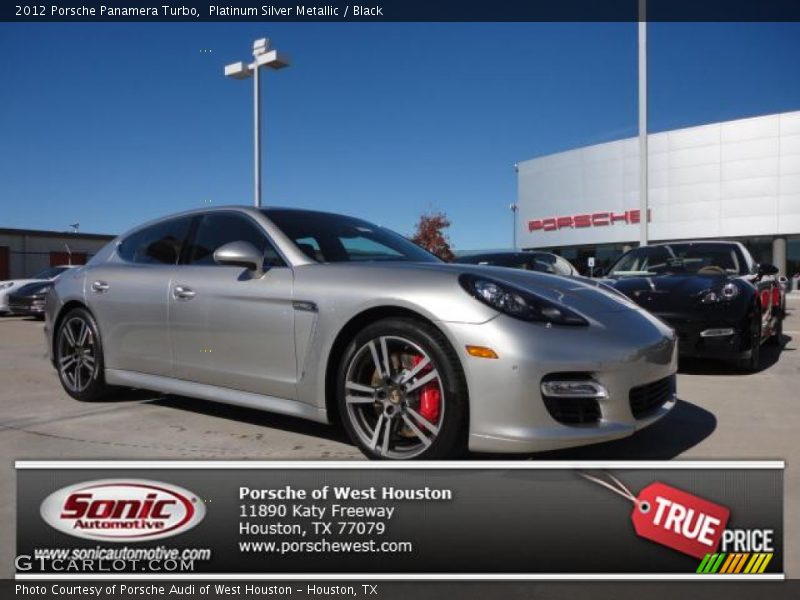 Platinum Silver Metallic / Black 2012 Porsche Panamera Turbo