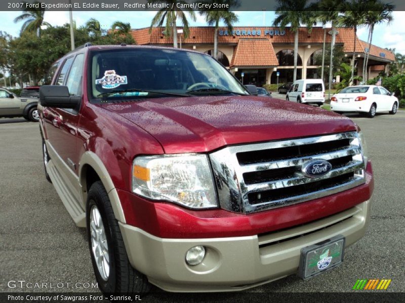 Redfire Metallic / Camel/Grey Stone 2007 Ford Expedition EL Eddie Bauer