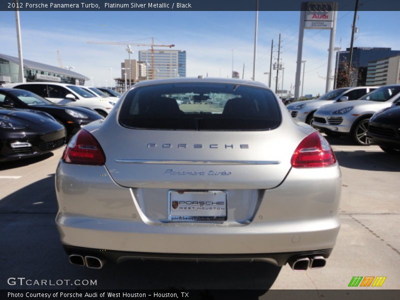 Platinum Silver Metallic / Black 2012 Porsche Panamera Turbo