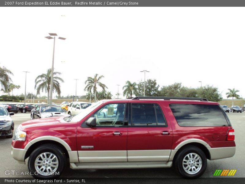 Redfire Metallic / Camel/Grey Stone 2007 Ford Expedition EL Eddie Bauer