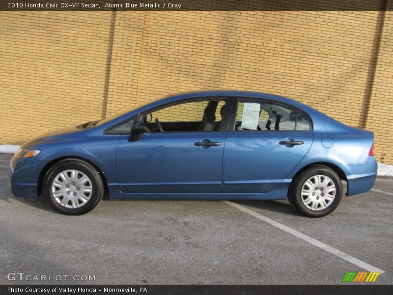 Atomic Blue Metallic / Gray 2010 Honda Civic DX-VP Sedan