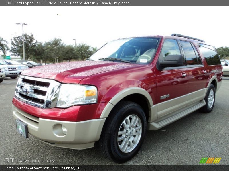 Redfire Metallic / Camel/Grey Stone 2007 Ford Expedition EL Eddie Bauer