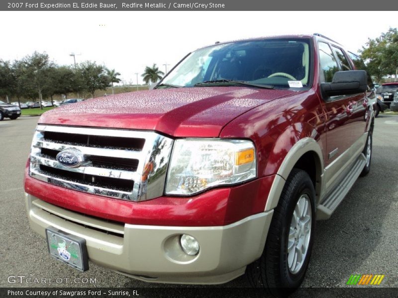 Redfire Metallic / Camel/Grey Stone 2007 Ford Expedition EL Eddie Bauer
