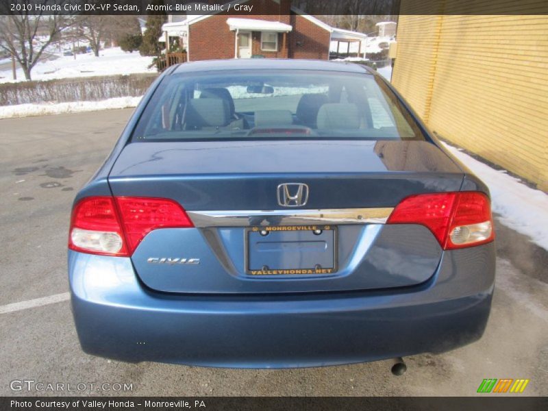 Atomic Blue Metallic / Gray 2010 Honda Civic DX-VP Sedan