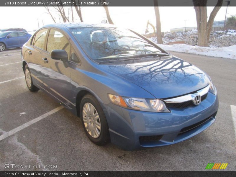 Atomic Blue Metallic / Gray 2010 Honda Civic DX-VP Sedan