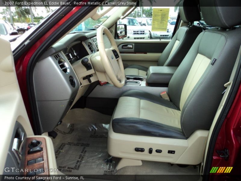 Redfire Metallic / Camel/Grey Stone 2007 Ford Expedition EL Eddie Bauer
