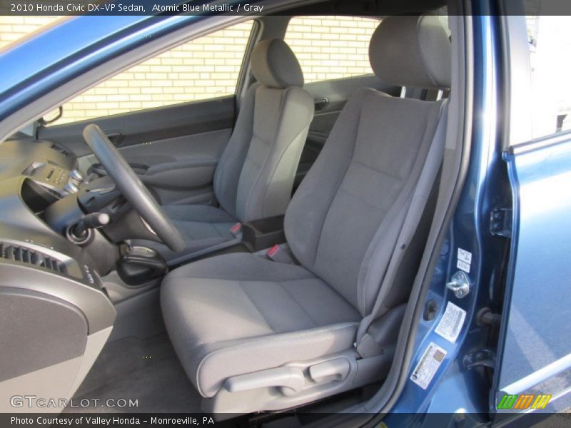 Atomic Blue Metallic / Gray 2010 Honda Civic DX-VP Sedan