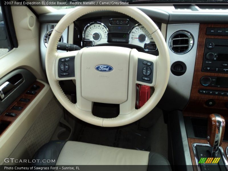 Redfire Metallic / Camel/Grey Stone 2007 Ford Expedition EL Eddie Bauer