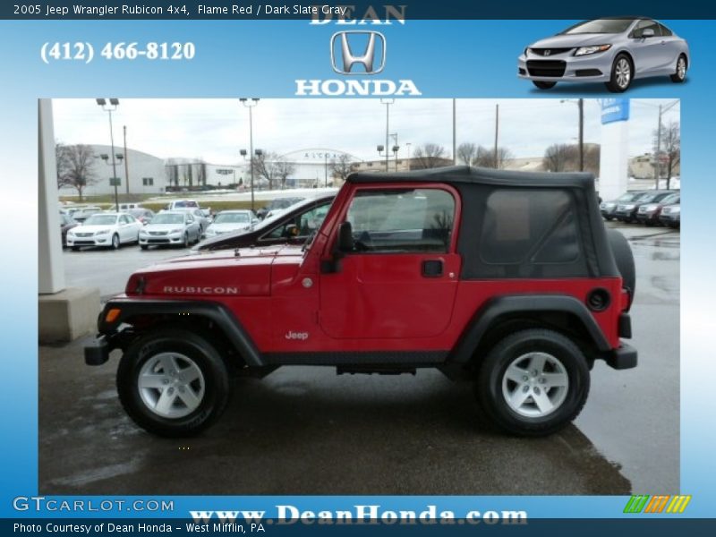 Flame Red / Dark Slate Gray 2005 Jeep Wrangler Rubicon 4x4