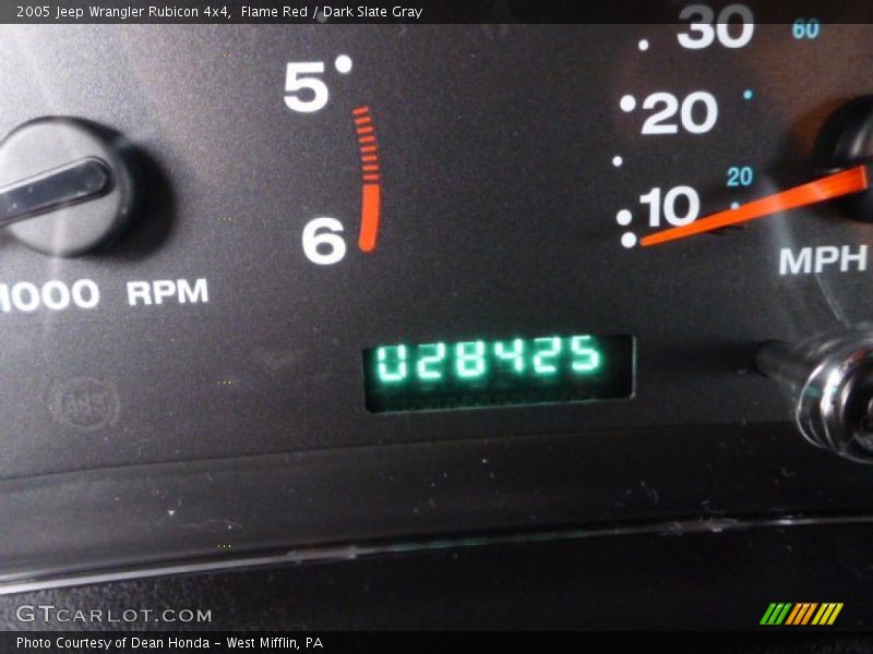 Flame Red / Dark Slate Gray 2005 Jeep Wrangler Rubicon 4x4