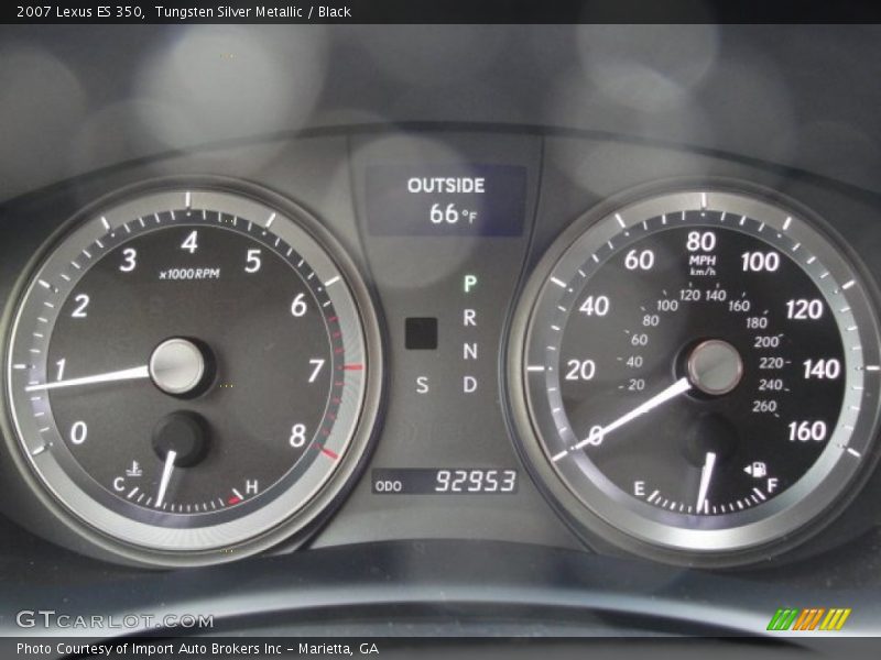 Tungsten Silver Metallic / Black 2007 Lexus ES 350