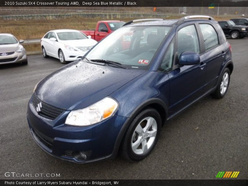 Deep Sea Blue Metallic / Black 2010 Suzuki SX4 Crossover Touring AWD