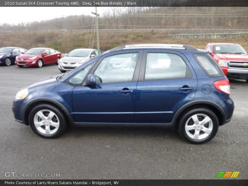 Deep Sea Blue Metallic / Black 2010 Suzuki SX4 Crossover Touring AWD