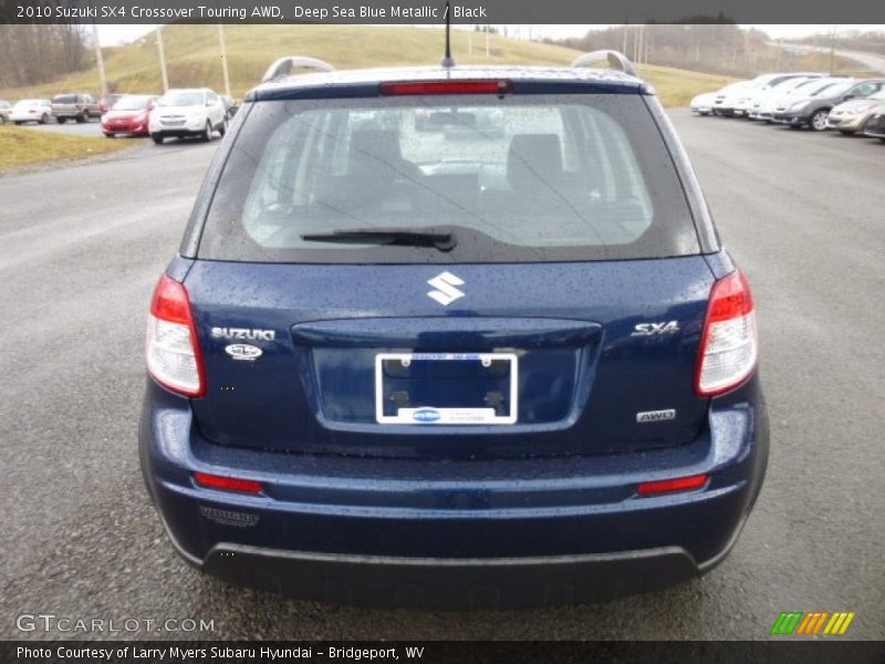 Deep Sea Blue Metallic / Black 2010 Suzuki SX4 Crossover Touring AWD