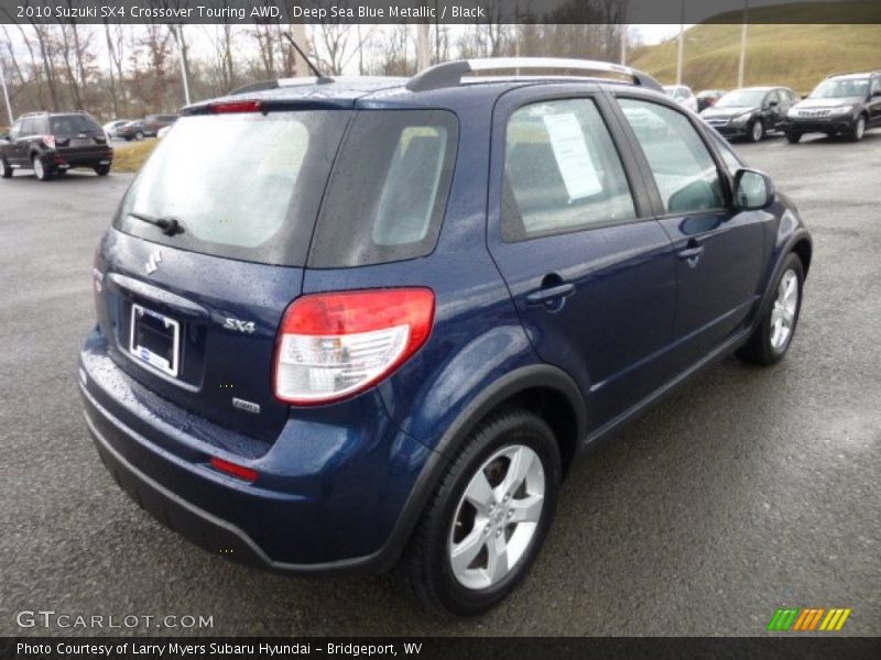 Deep Sea Blue Metallic / Black 2010 Suzuki SX4 Crossover Touring AWD