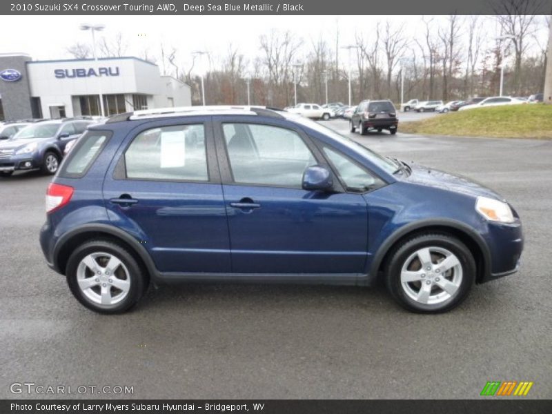Deep Sea Blue Metallic / Black 2010 Suzuki SX4 Crossover Touring AWD