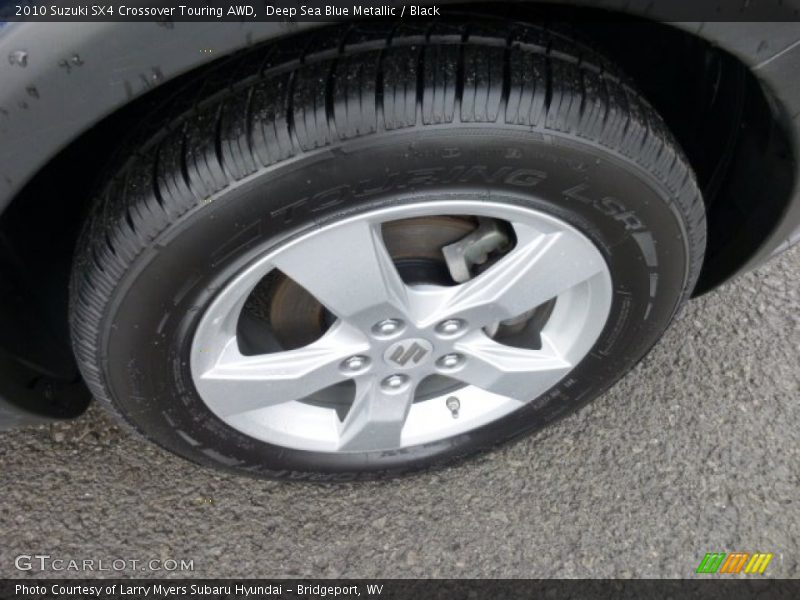 Deep Sea Blue Metallic / Black 2010 Suzuki SX4 Crossover Touring AWD