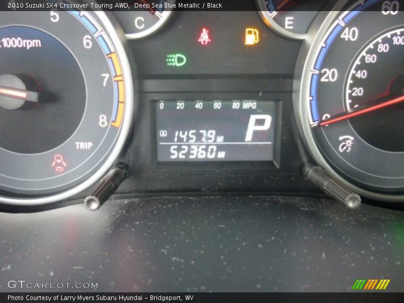 Deep Sea Blue Metallic / Black 2010 Suzuki SX4 Crossover Touring AWD