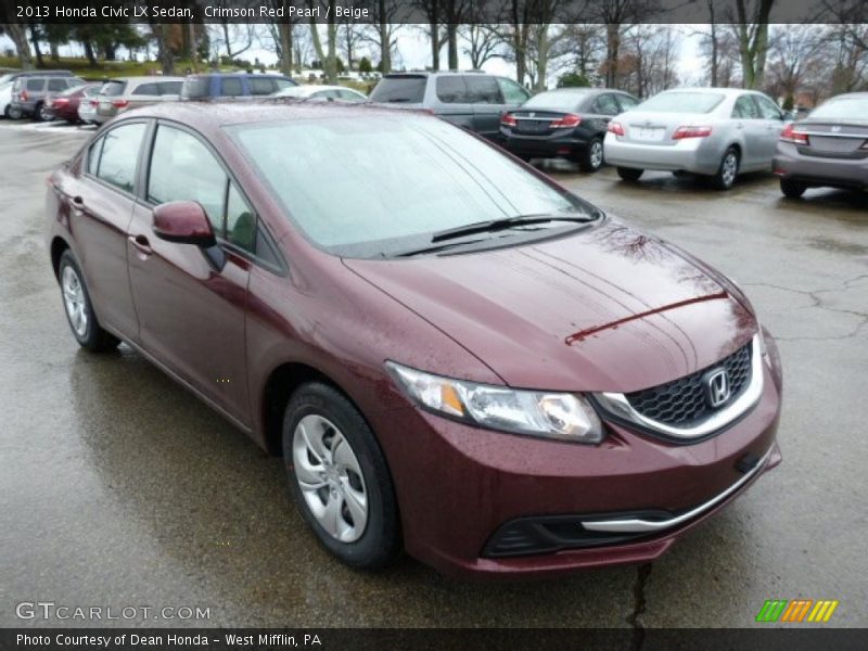 Front 3/4 View of 2013 Civic LX Sedan