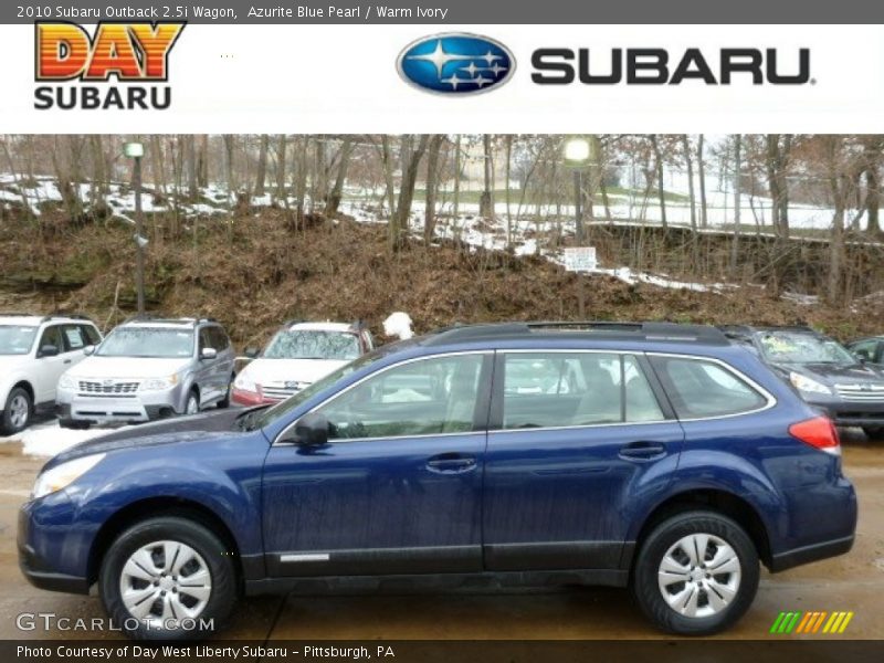 Azurite Blue Pearl / Warm Ivory 2010 Subaru Outback 2.5i Wagon
