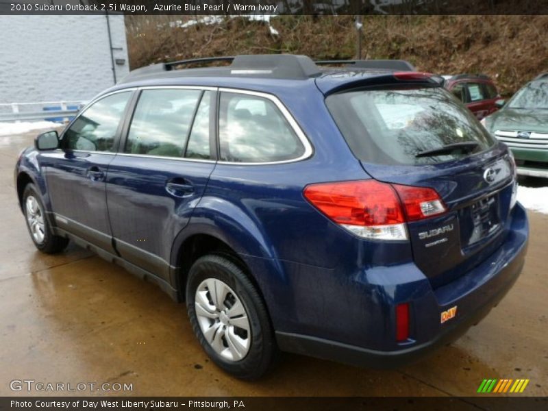 Azurite Blue Pearl / Warm Ivory 2010 Subaru Outback 2.5i Wagon