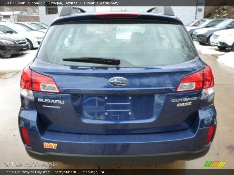 Azurite Blue Pearl / Warm Ivory 2010 Subaru Outback 2.5i Wagon