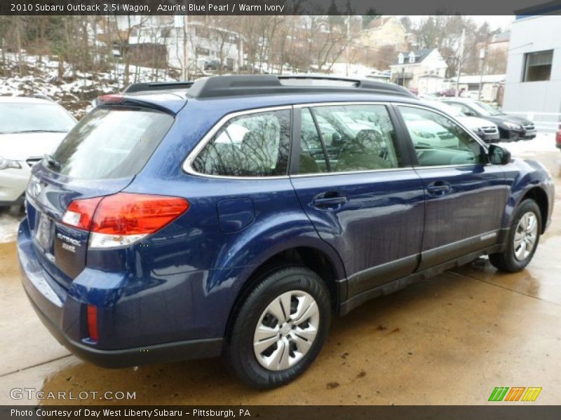 Azurite Blue Pearl / Warm Ivory 2010 Subaru Outback 2.5i Wagon