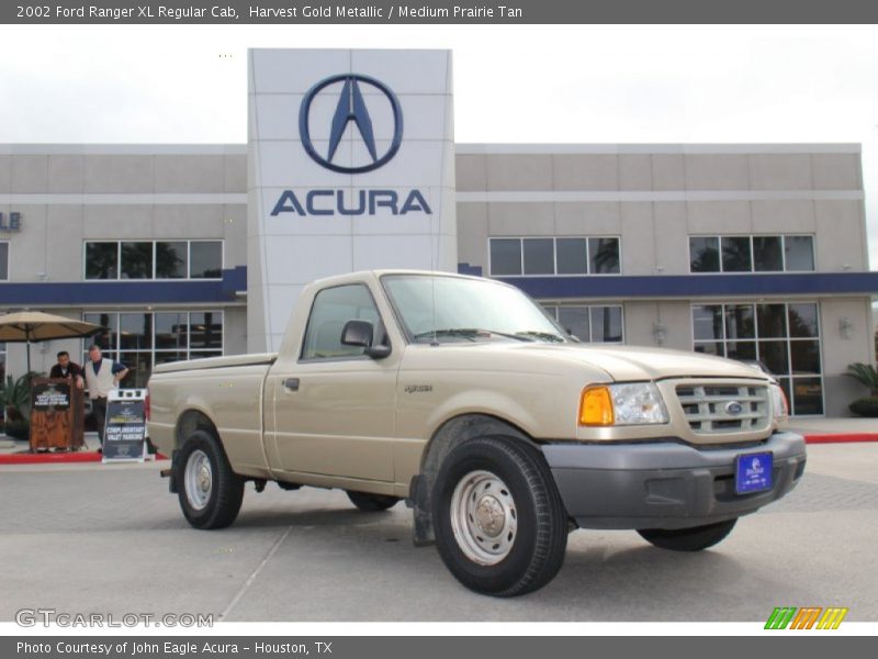 Harvest Gold Metallic / Medium Prairie Tan 2002 Ford Ranger XL Regular Cab