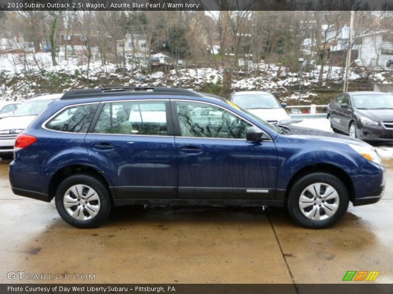 Azurite Blue Pearl / Warm Ivory 2010 Subaru Outback 2.5i Wagon