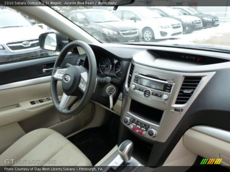 Azurite Blue Pearl / Warm Ivory 2010 Subaru Outback 2.5i Wagon
