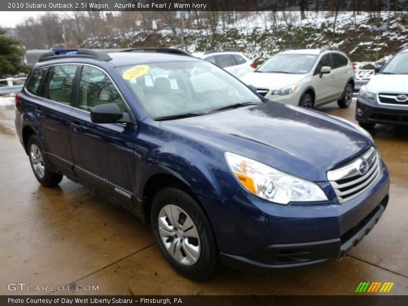 Azurite Blue Pearl / Warm Ivory 2010 Subaru Outback 2.5i Wagon