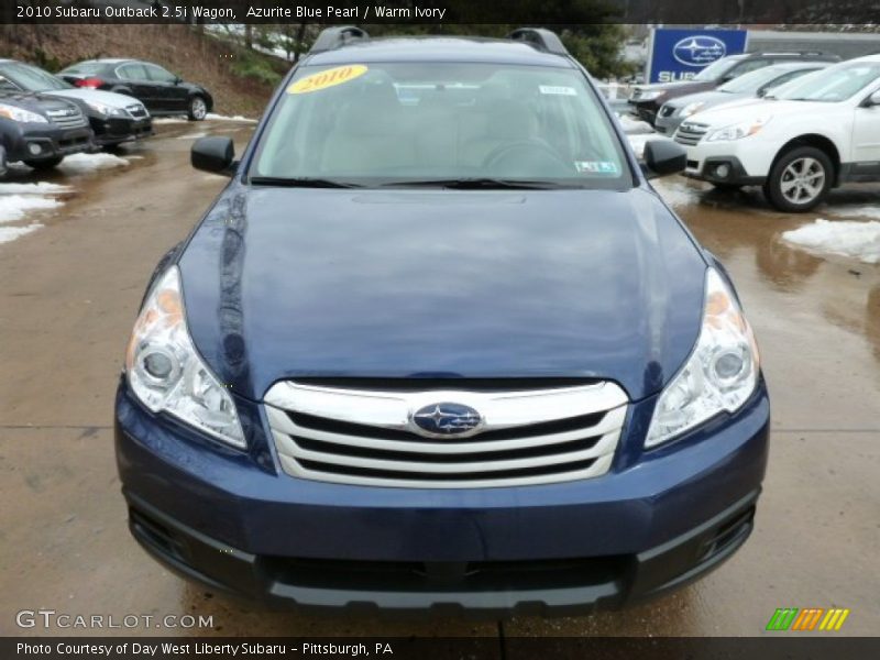 Azurite Blue Pearl / Warm Ivory 2010 Subaru Outback 2.5i Wagon