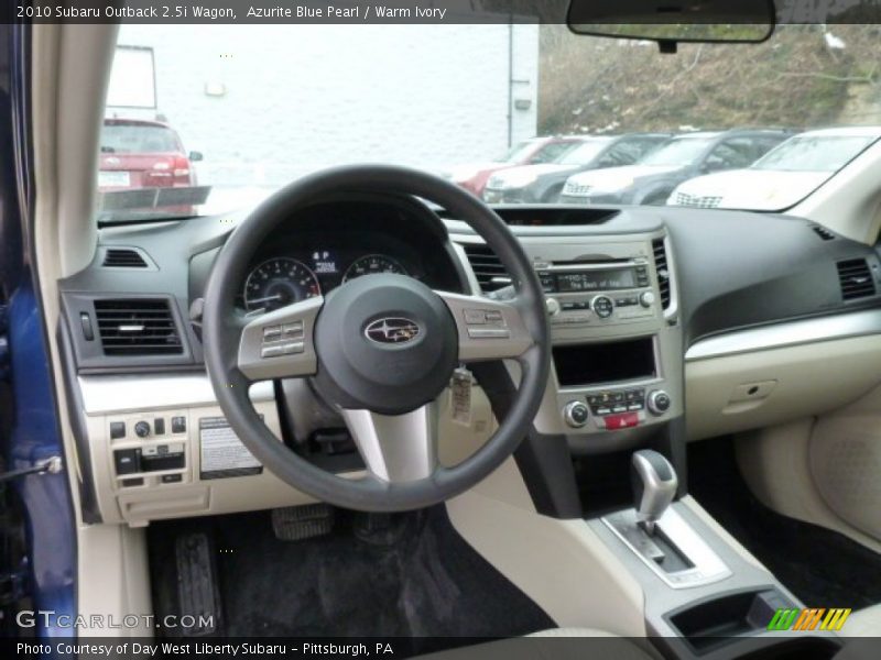 Azurite Blue Pearl / Warm Ivory 2010 Subaru Outback 2.5i Wagon