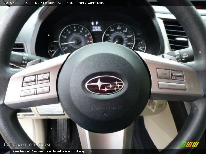 Azurite Blue Pearl / Warm Ivory 2010 Subaru Outback 2.5i Wagon
