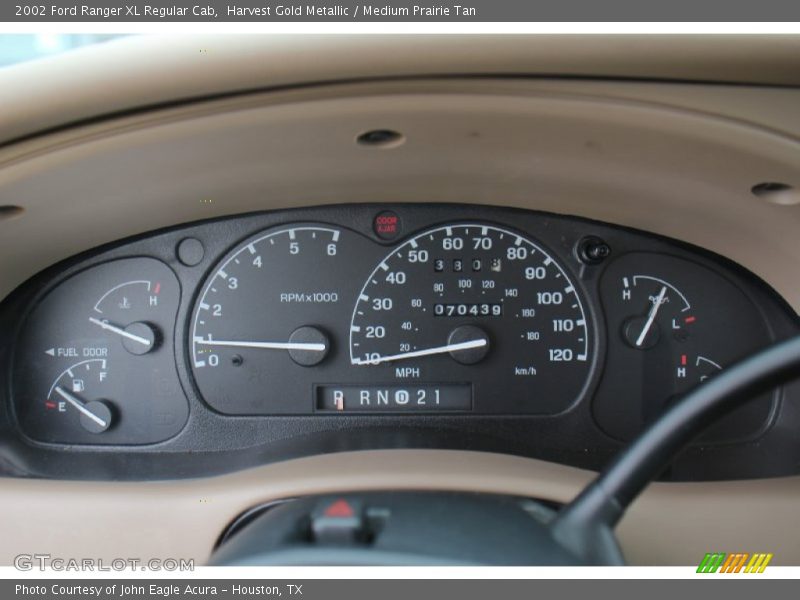 Harvest Gold Metallic / Medium Prairie Tan 2002 Ford Ranger XL Regular Cab