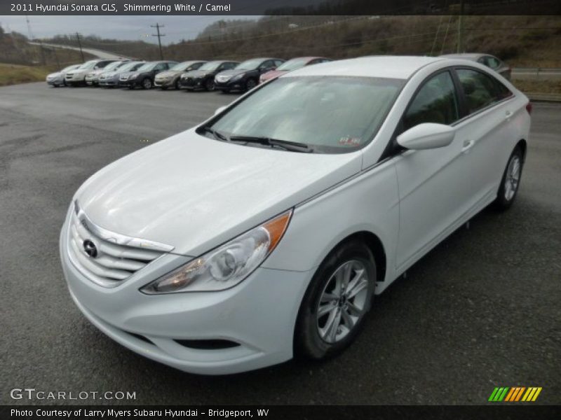 Shimmering White / Camel 2011 Hyundai Sonata GLS