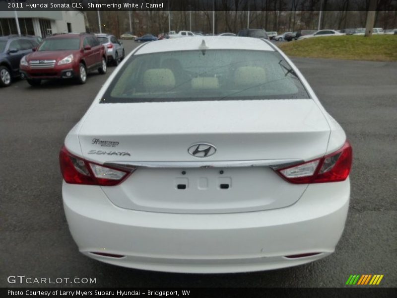 Shimmering White / Camel 2011 Hyundai Sonata GLS