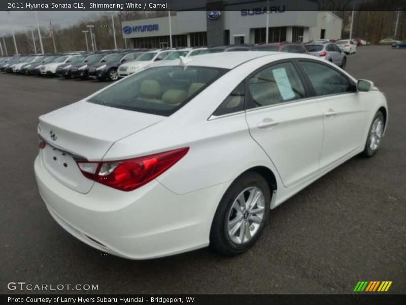 Shimmering White / Camel 2011 Hyundai Sonata GLS