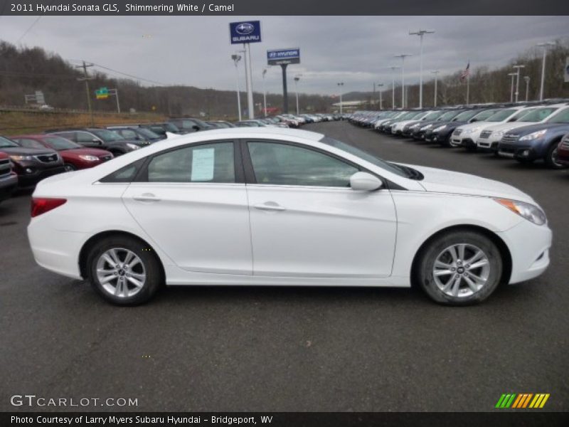 Shimmering White / Camel 2011 Hyundai Sonata GLS