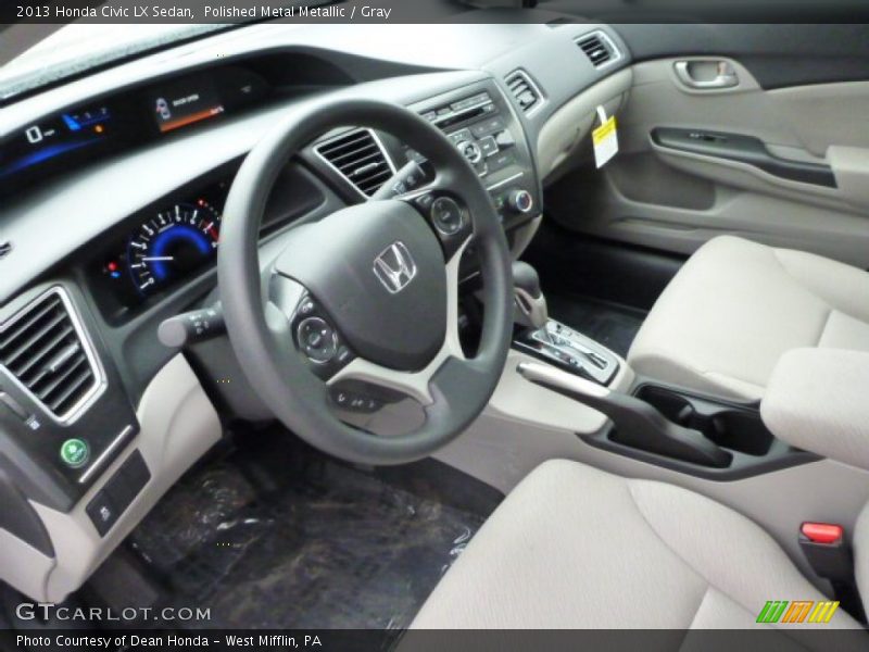 Gray Interior - 2013 Civic LX Sedan 