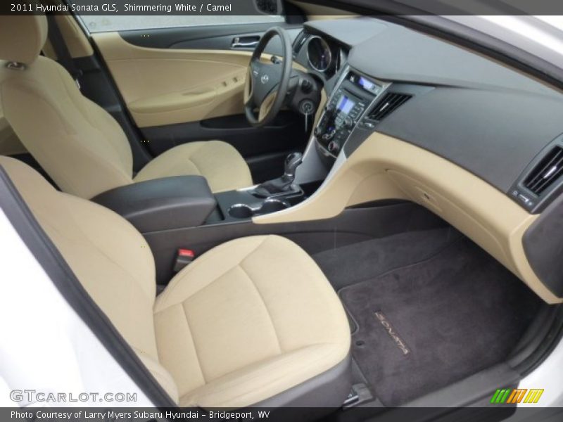 Shimmering White / Camel 2011 Hyundai Sonata GLS